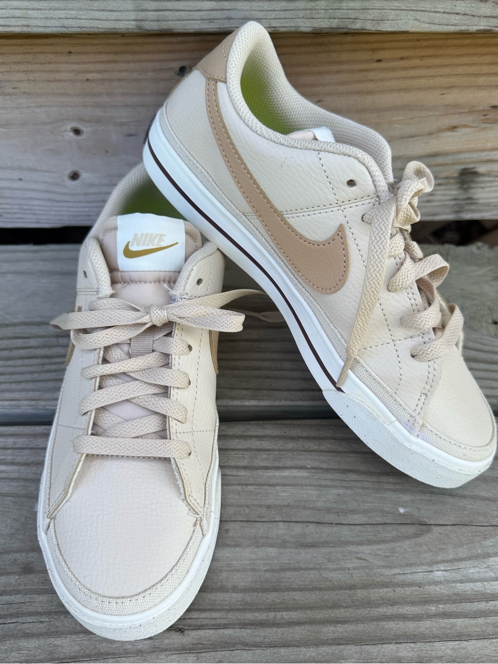 Nike Court Legacy Lo Sneakers Next Nature Sand Lace Up DH3161-107 Flats Size 7.5
